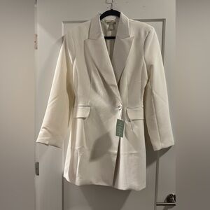 H&M White Tuxedo Blazer Dress